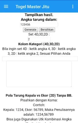 Togel Master Jitu android App screenshot 1